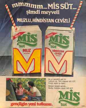  , MNM m..MİS SÜT... i k şimdi meyveli MUZLU,HİNDİSTAN CEVİZLİ - Bu yıl gençlerin yeni bir a tutkusu var. Yeni, meyveli MİS