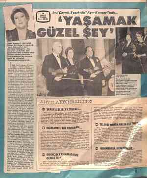  İnci Çayırlı, 8 şarkı ile” Ayın K onseri”nde... 16 MART CUMA Saat: 22.00 İlgün Soysev'in hazırladığı, Canan Kumbasar'ın...