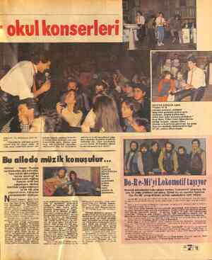 değiştirdi. Ve, duygularını şöyle an- lattı: - “Gördi gibi liseli gençler verileni alan bir yapıya sahip. 20 yıllık sanat...