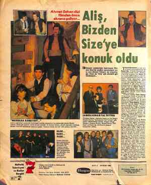  "MERHABA AHMET BEY Aliş'in çekimleri sırasında Erol Evgin'i elinde mikrofonu ile karşısında gören Ahmet Özhan, önce çok...