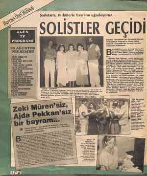  PROGRAMI 29 AĞUSTOS PERŞEMBE 16.25 AÇILIŞ VE k PROGRAİ M 16.30 YENİ DÜNYADA YOLCULUK 17.00 LAUREL HARDY 18.10 TÜRKÜLER 18.30