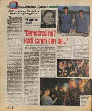  Önce Fransa, sonra Çin, şimdi de İspanya'da öğrenci gösterileri uE SKİDEN “Kendine nasıl bir koca seçmek istersin' diye...