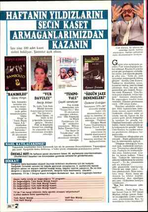  HAFTANIN YILDIZLARINI GIİPSY KİNGS BAMBOLEO & “BAMBOLEO” Gipsy Kings İşte, lamenko sevenler için nefis bir kaset. Bu müziğin