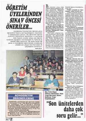 ÖĞRETİM. ÜYELERİNDEN . SINAV ÖNCESİ ÖNERİLER... Açıköğretim Fakültesi'nde öğrenim gören öğrencilerin başarısı için...