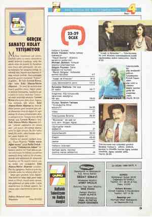  GERCEI( SANATÇI KOLAY ' YE'I'ISMIYOR Milletçe kıyaslamayı çok severiz. Özellikle sahne ve sinema sanatçılarını sürekli...