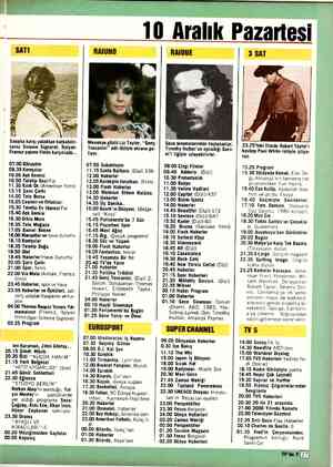 10 Aralık Pazartesi - £ : Sabaha karşı yataktan kalkabilir- seniz Simone Signoret, İtalyan- Fransız yapımı filmle...