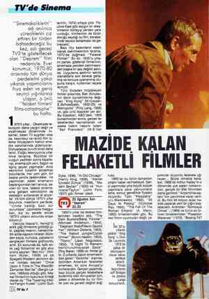  “Sinemakoliklerin'” adı anılınca yüreciklerini cız ettiren bir türden bahsedeceğiz bu kez, salı gecesi TV3'te gösterilecek