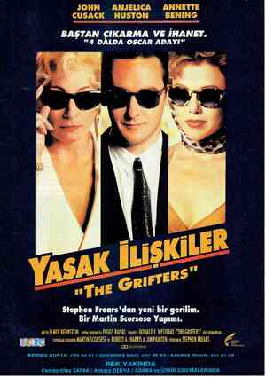  CUSACK —J]Uaîâ_d' c 3_9_ M]Ö ae - BAŞTAN ÇIKARMA VE İHANET. ' "4 DALDA OSCAR ADAYI" Stephen Frears'dan yeni bir gerilim. Bir