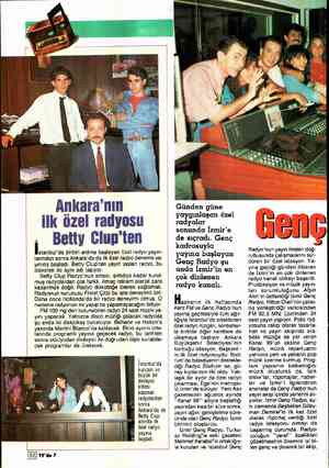  Ankara'nın ilk özel radyosu Betty Clup'ten ıatanbul'da birbiri ardına başlayan özel radyo yayın- larından sonra Ankara'da da