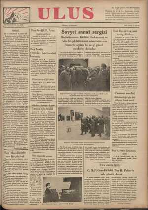 Ulus Gazetesi 20 Aralık 1934 kapağı