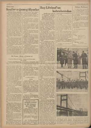    SAYIFA 4 Yabancı postası Naziler sa ğgamı gidiyorlar Berlin'den 6 ilkkânun tarihiyle Man- gester Gardiyen gazetesine...