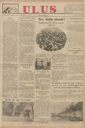 Ulus Gazetesi 12 Ocak 1935 kapağı