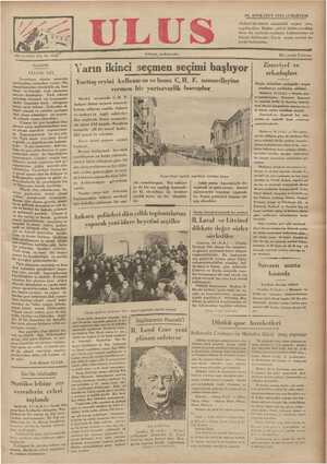 Ulus Gazetesi 19 Ocak 1935 kapağı