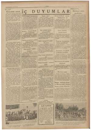  20 SONKÂNUN 1935 PAZAR Yarı - sıyasal Radyodaki masal Demir çarık. Demir asa. Az, uz. Dere tepe, dümdüz. Geriye bakınca bir