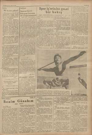    20 SONKANUN 1935 PAZAR —— ——— ——T —— — Yunkular B e Bir tiyatro şakası? Çok çalıştığı için birar dâ cğ- Tenmek istiyen...