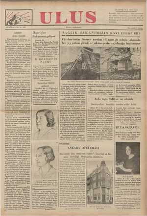 Ulus Gazetesi 29 Ocak 1935 kapağı