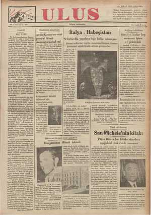    13, ŞUBAT 1935 ÇARŞAMBA “Maten Departımantal,, gazetesi, almtın ulusal korum bakanının 14 piyade, B süva- ri, 4 topçu alayı