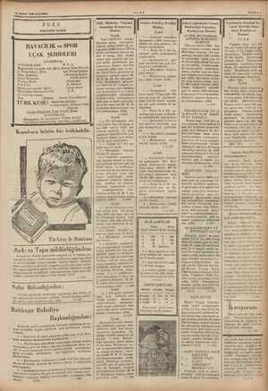  ' 13 ŞUBAT 1935 ÇAŞAMBA — - ——— ZUZU JOSEPHİNE BAKER HAVACILIK ve SPOR UÇAK ŞEHİDLERİ SAYISINDA: vlmezlerin günü H.V.S. Z...