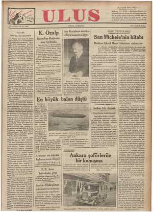 Ulus Gazetesi 14 Şubat 1935 kapağı
