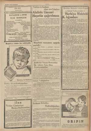  16 ŞUBAT 1934 CUMARTESİ e— —— —— — — ZUZU Josephine Bakek KA YCDANCAKL DY T GAT AM İK KA DPRURATARU! BALEADYAN D HAVACILIK ve