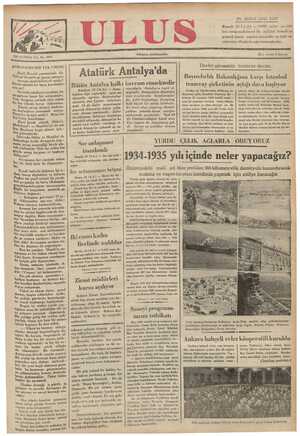 Ulus Gazetesi 19 Şubat 1935 kapağı