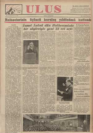 Ulus Gazetesi 23 Şubat 1935 kapağı