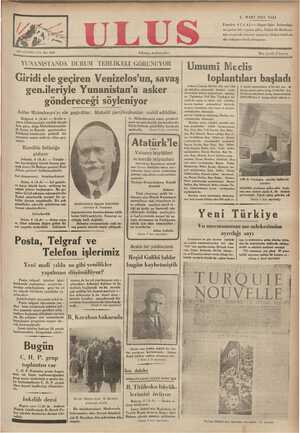 Ulus Gazetesi 5 Mart 1935 kapağı