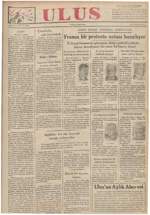 Ulus Gazetesi 21 Mart 1935 kapağı