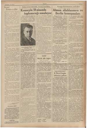  28 MART 1935 SALI E Varı sıyasal Belçika ve altın Şimdiye kadar tüzlü sebebler yu - Zünden birçok kabineler — düşmüştür....