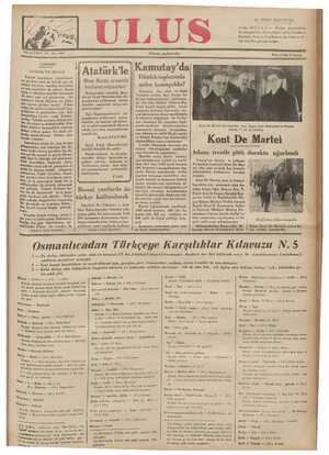 Ulus Gazetesi 29 Mart 1935 kapağı