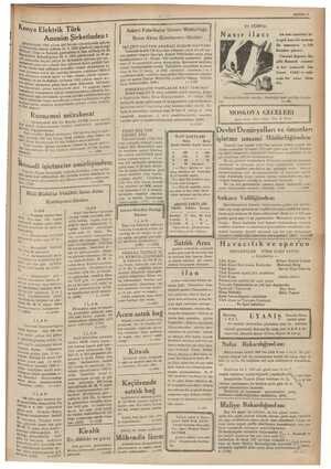  w Konya Elektrik Türk Anonim Şirketinden : Şirketimizin 1 â yeti iyenin adiyen timizin 1934 yılına aid heyeti umumiy ı...