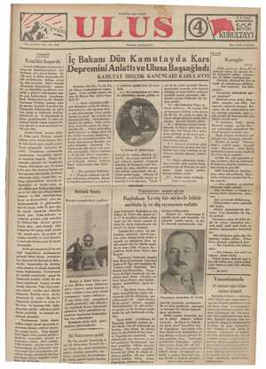 Ulus Gazetesi 5 Mayıs 1935 kapağı