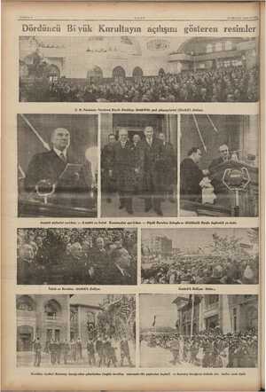    SAYIFA 8 Dor Atatürk'ü dinliyen Binler... üyeleri Kamutay kurağından çıkarlarken (sağda kurultay münasebe tile yaptırılan