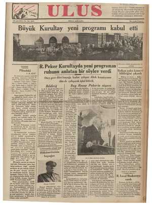 Ulus Gazetesi 14 Mayıs 1935 kapağı