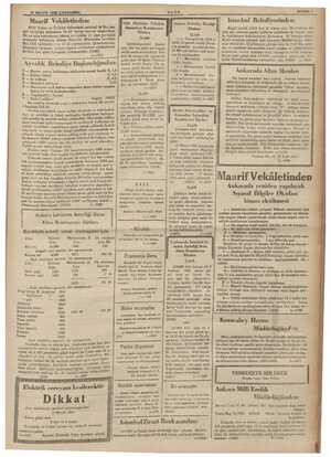  15 MAYIS 1935 ÇARŞA ULUS ee Maarif Vekâletinden: Millt Talim ve Terbiye dairesinde münhal 14 lira ma- Aşlı kâtipliğe müsabaka