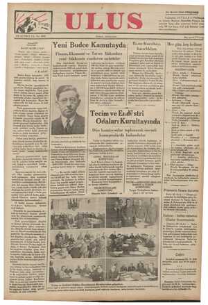 Ulus Gazetesi 23 Mayıs 1935 kapağı