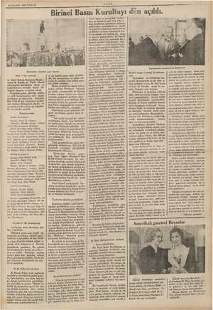  26 MAYIS 1935 PAZAR Birinci Basın Kurultayı HS C Gazeteciler Atatürk anrtr önünde (Başı 1 inci sayıfada le, İsmet İnönü,...