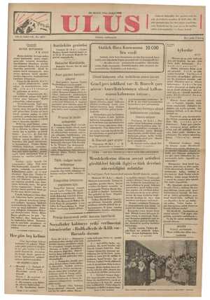 Ulus Gazetesi 30 Mayıs 1935 kapağı