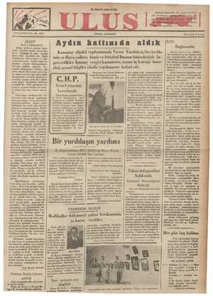 Ulus Gazetesi 31 Mayıs 1935 kapağı