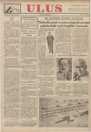Ulus Gazetesi 20 Haziran 1935 kapağı