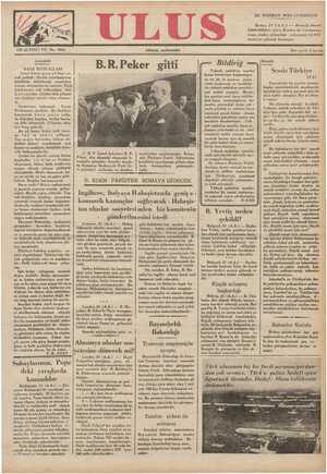 Ulus Gazetesi 22 Haziran 1935 kapağı