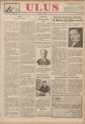 Ulus Gazetesi 26 Haziran 1935 kapağı
