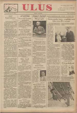 Ulus Gazetesi 30 Haziran 1935 kapağı