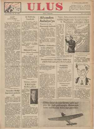 Ulus Gazetesi 3 Temmuz 1935 kapağı