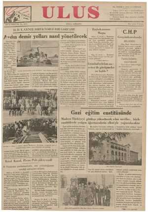 Ulus Gazetesi 13 Temmuz 1935 kapağı