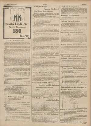  'TEMMUZ 1935 CUMA ULUS MEMURLAR KONPERAT! (. ULA3YM!S Ti FHakiki Taşdelen -- Büyük Damacana 180 Kuruş besi 1—30?* BN Si Tiğve