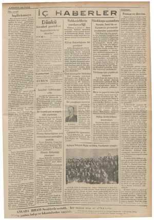  4 AĞUSTOS 1935 PAZAR Yarı - sıyasal İngiliz kamoyu Her momlekette adına “liberal,, dediğimiz basın varken huıf!xr:n topluca