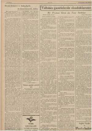    SAYIFA 4 Bü yük Britanya ve habeş harbı Sir Samuel Hor'un bir söylevi Noye Fraye Presc gazetesinc | a - gustos tarihiylke