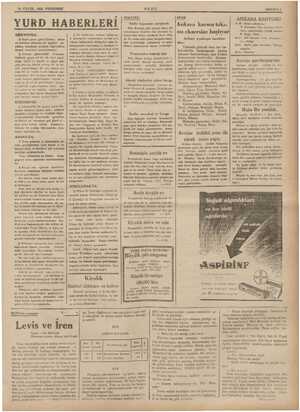  26 EYLÜL 1935 PERŞEMBE YURD HABERLERİ GİRESON'DA: $ Geçen pazar günü Gireson tecim ve endüstri odasında bir toplantı — ya-