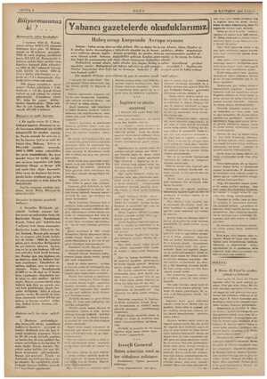  SAYIFA 4 Biliyormusunuz I e geç Rnımzn ıya'da nı'ı'.iıı_ı_lıaıckedı 1 temmuz 1934 de Roman- yanın nüfusu 18.913.713 rakamını